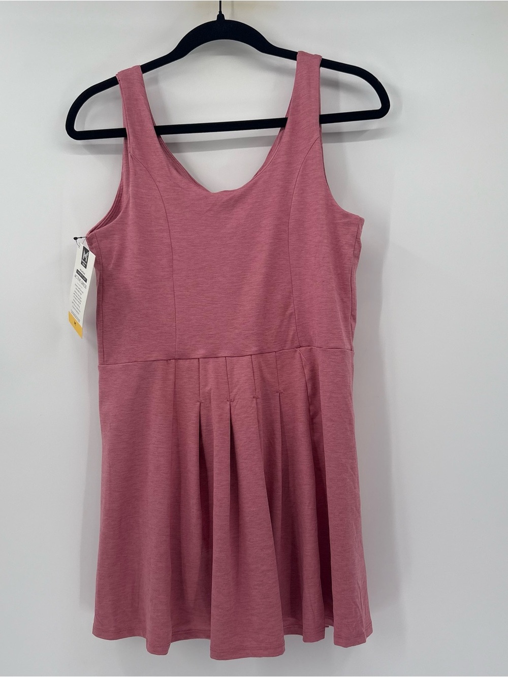 Sleeveless Pink Pleated Mini Dress